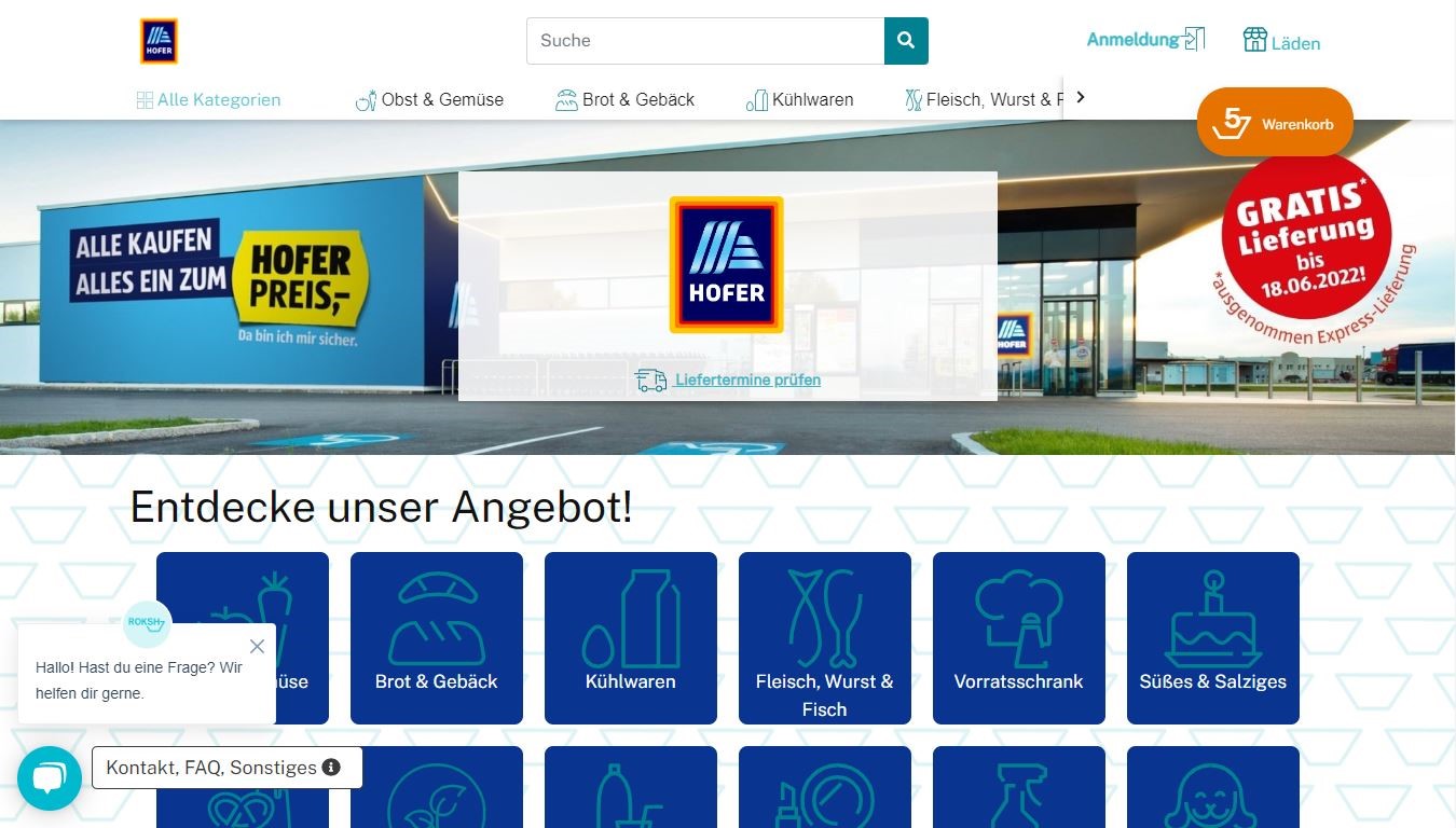 One reference of the web factory: Roksh.at is an online shopping cart comparison interface.