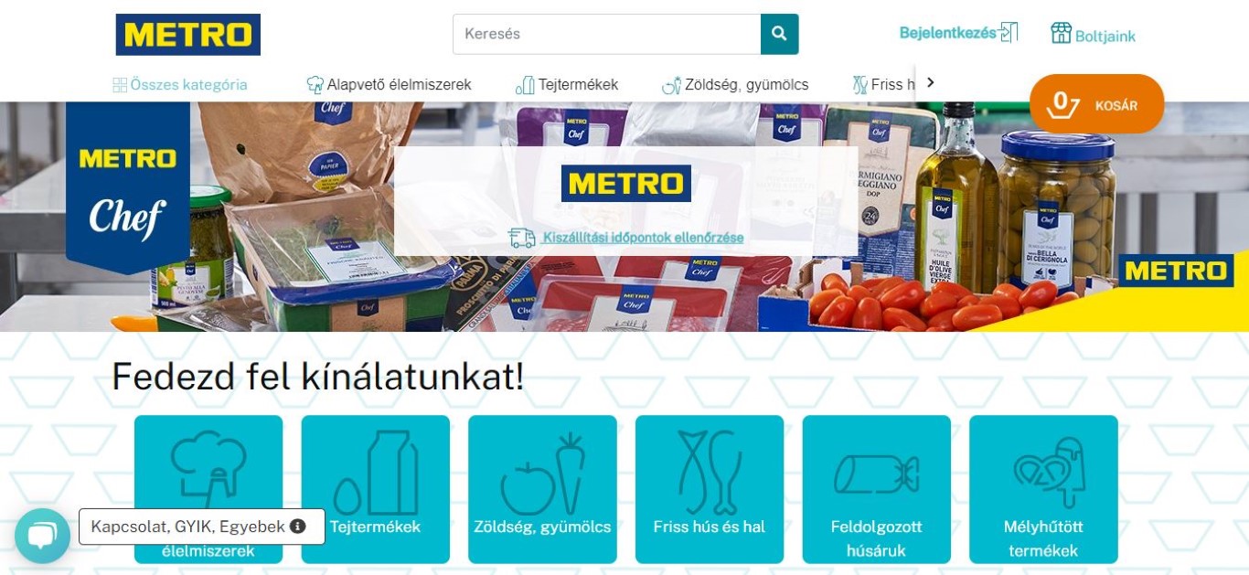 One of the web factory's references Roksh.com/metro/kezdooldal