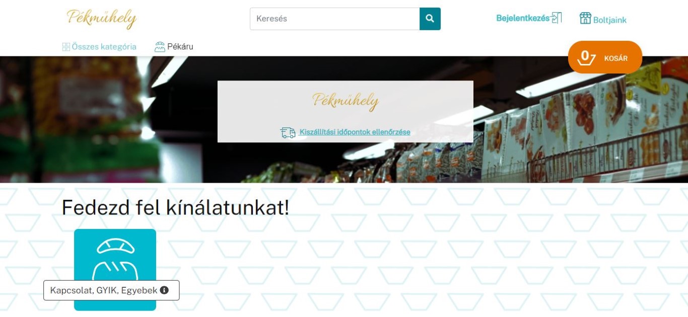One of the web factory's references Roksh.com/pekmuhely/kezdooldal
