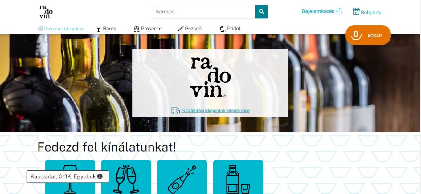 One of the web factory's references Roksh.com/radovin/kezdooldal